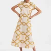 Super Swing DressTackle Gold in Jacquard