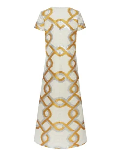Super Swing DressTackle Gold in Jacquard