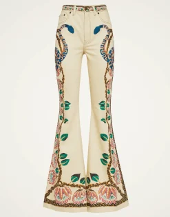 Superflare JeansEve Ecru in Denim