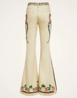 Superflare JeansEve Ecru in Denim