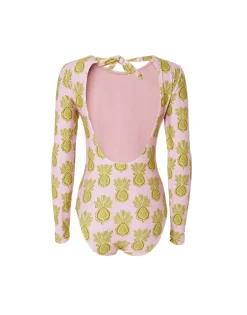 Surf SuitPineapple Sunflower Pink in Lycra