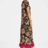 Swing Dress (With Feathers)Eden in Twill Silk