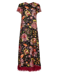 Swing Dress (With Feathers)Eden in Twill Silk