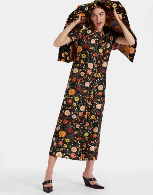 Swing DressBotticelli Black in Silk Twill