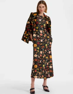 Swing DressBotticelli Black in Silk Twill