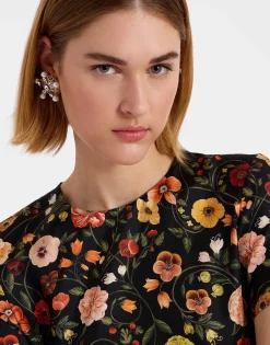 Swing DressBotticelli Black in Silk Twill