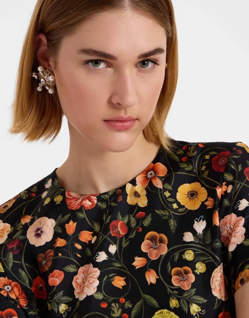 Swing DressBotticelli Black in Silk Twill