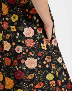Swing DressBotticelli Black in Silk Twill