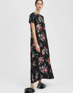 Swing DressBreezy Black in Silk Twill