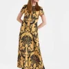 Swing DressCherubs Gold in Silk Twill