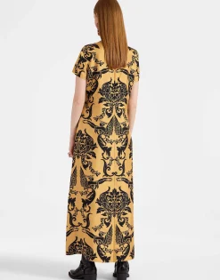 Swing DressCherubs Gold in Silk Twill