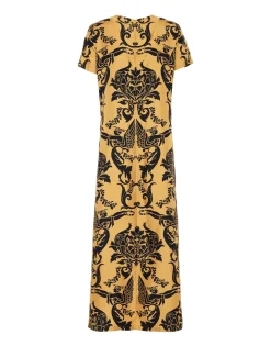 Swing DressCherubs Gold in Silk Twill