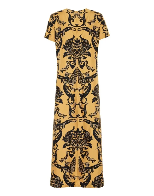 Swing DressCherubs Gold in Silk Twill