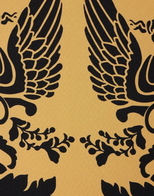 Swing DressCherubs Gold in Silk Twill