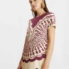 Swing DressFans Placée Purple in Silk Twill
