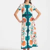 Swing DressMorpheus Placée Orange in Silk Twill