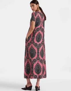 Swing DressOltrarno Pink in Silk Twill