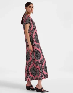 Swing DressOltrarno Pink in Silk Twill