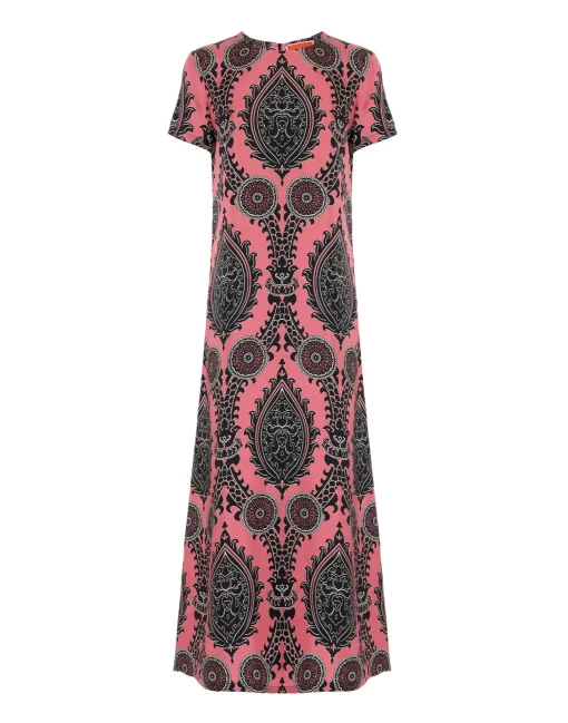 Swing DressOltrarno Pink in Silk Twill