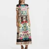 Swing DressPlaza Placée Ivory in Silk Twill