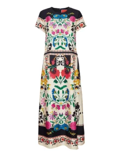 Swing DressPlaza Placée Ivory in Silk Twill