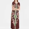 Swing DressPortal Placée Brown in Silk Twill