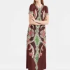 Swing DressPortal Placée Brown in Silk Twill