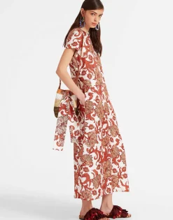 Swing DressReef White in Silk Twill