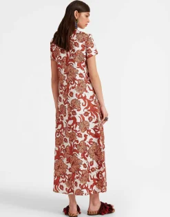 Swing DressReef White in Silk Twill