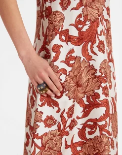 Swing DressReef White in Silk Twill