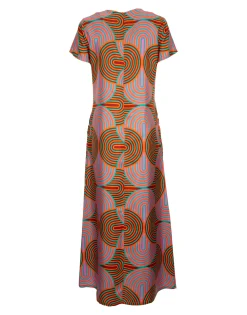 Swing DressSlinky Rosso in Silk Twill