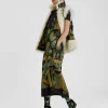 Swing DressThe Nile Placée Black in Silk Twill