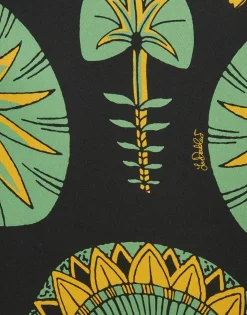 Swing DressThe Nile Placée Black in Silk Twill