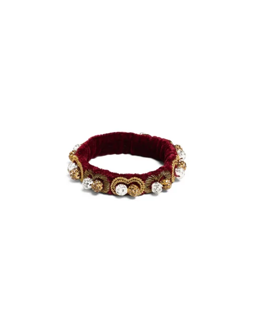Tesoro BraceletSolid Burgundy in Velvet