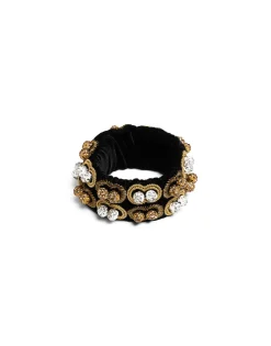 Tesoro Double BraceletSolid Black in Velvet