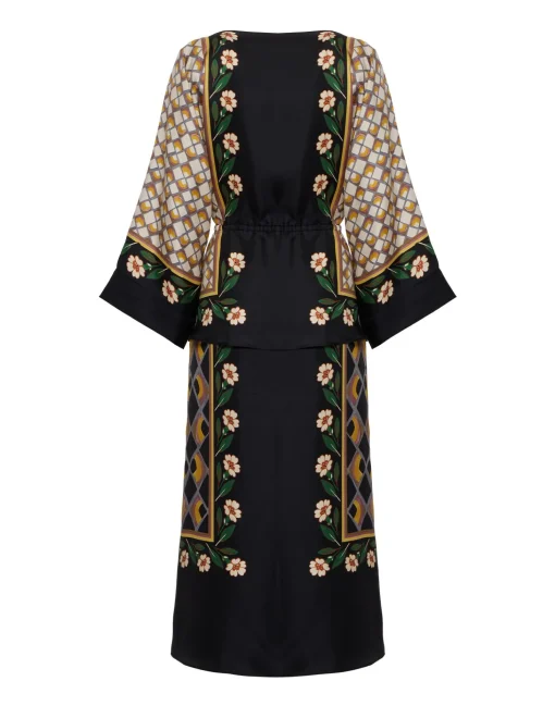 The Apericena DressDazed Placée Black in Silk Twill