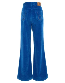 The Flare PantsSolid Light Blue in Velvet Corduroy