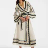 The Wrap DressDoric Placée Cream in Cotton Voile