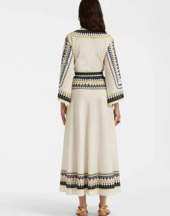 The Wrap DressDoric Placée Cream in Cotton Voile