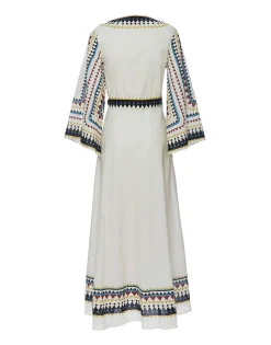 The Wrap DressDoric Placée Cream in Cotton Voile