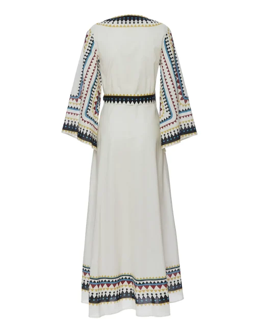 The Wrap DressDoric Placée Cream in Cotton Voile