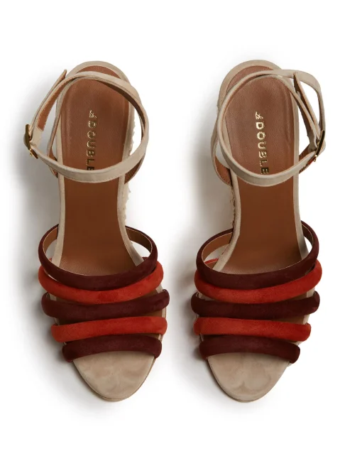 Tones Wedge PagliaMulticolor Ecru' in Raffia
