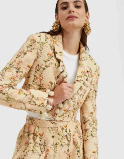 Torero JacketPrimavera Cream in Tweed With Tassels