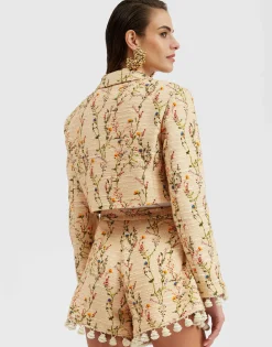 Torero JacketPrimavera Cream in Tweed With Tassels