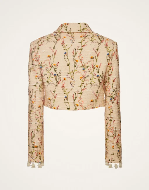 Torero JacketPrimavera Cream in Tweed With Tassels