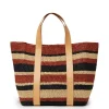 Tote Raffia BagMulticolor Black in Raffia