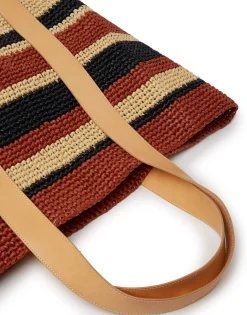 Tote Raffia BagMulticolor Black in Raffia