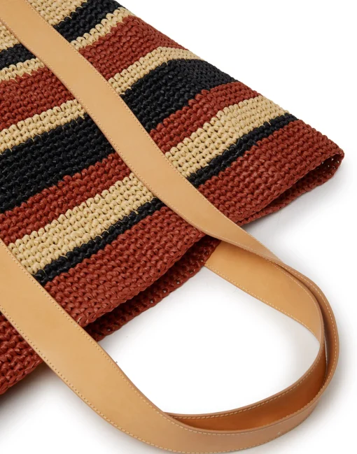 Tote Raffia BagMulticolor Black in Raffia