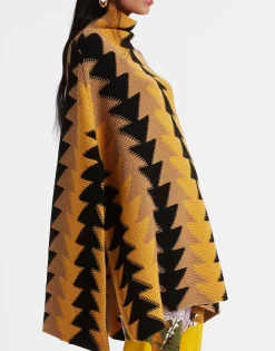 Trine CapeYellow in Wool Intarsia