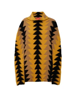 Trine CapeYellow in Wool Intarsia
